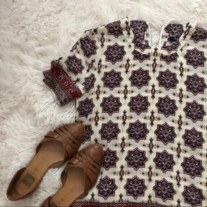 Madewell printed blouse (with zipper back)